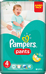 Pampers Подгузники-трусики Pants для мальчиков и девочек Maxi 9-14 кг Джамбо Упаковка 52